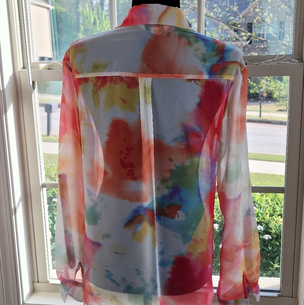 DECREE water color tie-dye blouse - Picture 6 of 11
